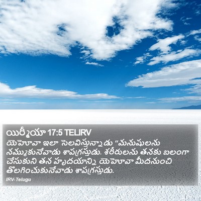 యిర్మీయా 17:5 TELIRV Bible Verse Image