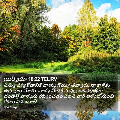 యిర్మీయా 18:22 TELIRV Bible Verse Image