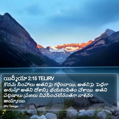 యిర్మీయా 2:15 TELIRV Bible Verse Image