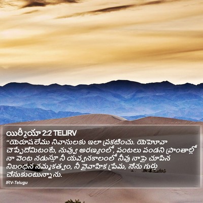 యిర్మీయా 2:2 TELIRV Bible Verse Image