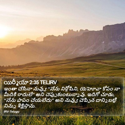 యిర్మీయా 2:35 TELIRV Bible Verse Image