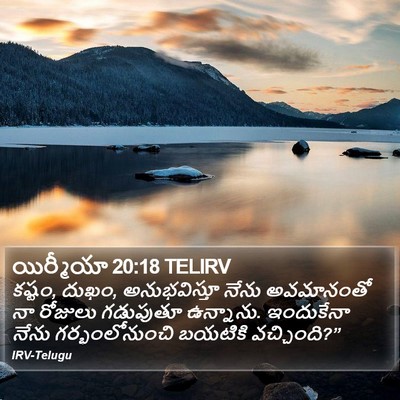 యిర్మీయా 20:18 TELIRV Bible Verse Image