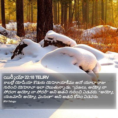 యిర్మీయా 22:18 TELIRV Bible Verse Image