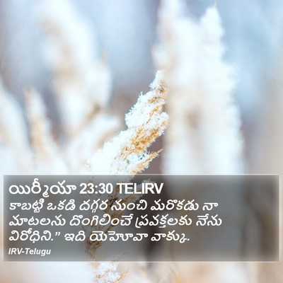 యిర్మీయా 23:30 TELIRV Bible Verse Image