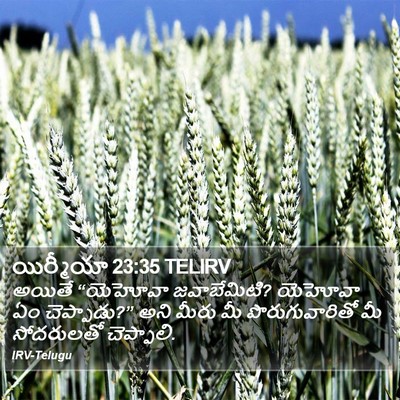 యిర్మీయా 23:35 TELIRV Bible Verse Image