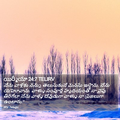 యిర్మీయా 24:7 TELIRV Bible Verse Image
