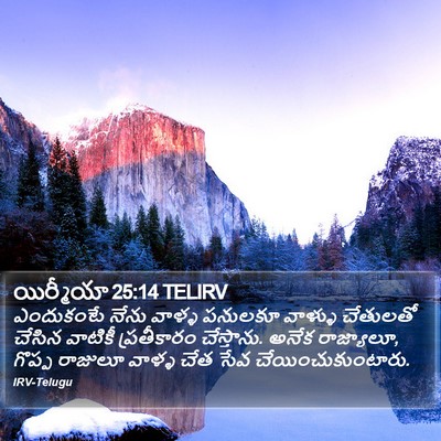 యిర్మీయా 25:14 TELIRV Bible Verse Image
