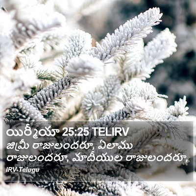 యిర్మీయా 25:25 TELIRV Bible Verse Image