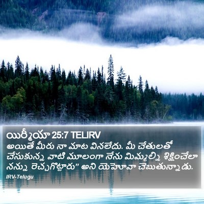 యిర్మీయా 25:7 TELIRV Bible Verse Image