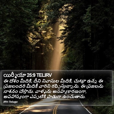 యిర్మీయా 25:9 TELIRV Bible Verse Image