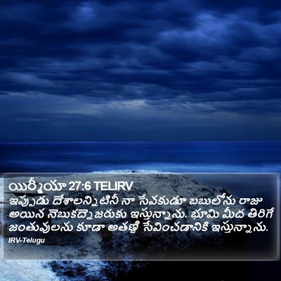 యిర్మీయా 27:6 TELIRV Bible Verse Image