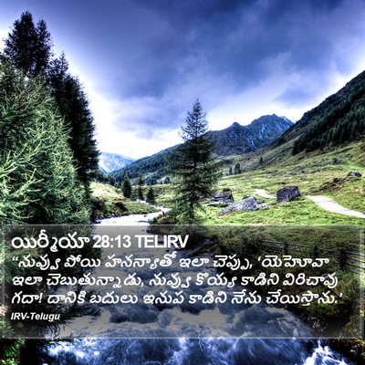 యిర్మీయా 28:13 TELIRV Bible Verse Image