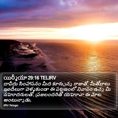 యిర్మీయా 29:16 TELIRV Bible Verse Image