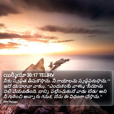 యిర్మీయా 30:17 TELIRV Bible Verse Image