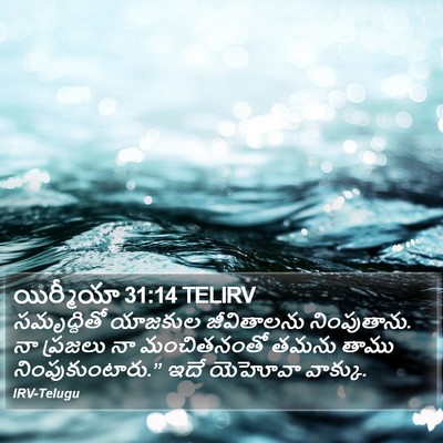 యిర్మీయా 31:14 TELIRV Bible Verse Image