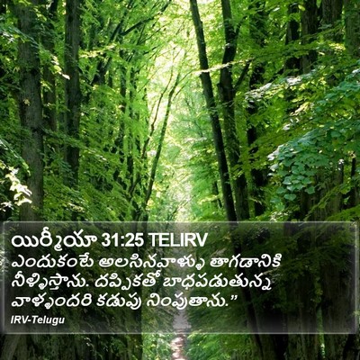 యిర్మీయా 31:25 TELIRV Bible Verse Image
