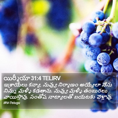 యిర్మీయా 31:4 TELIRV Bible Verse Image