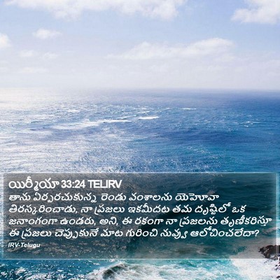 యిర్మీయా 33:24 TELIRV Bible Verse Image