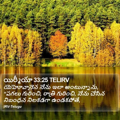 యిర్మీయా 33:25 TELIRV Bible Verse Image