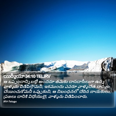 యిర్మీయా 34:10 TELIRV Bible Verse Image