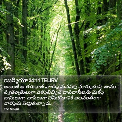 యిర్మీయా 34:11 TELIRV Bible Verse Image