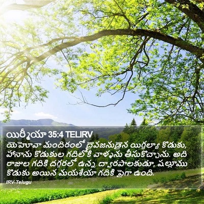 యిర్మీయా 35:4 TELIRV Bible Verse Image