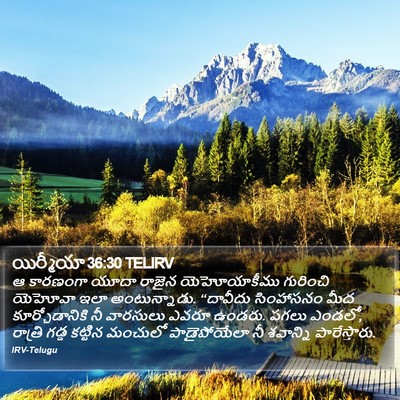 యిర్మీయా 36:30 TELIRV Bible Verse Image