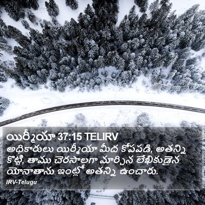 యిర్మీయా 37:15 TELIRV Bible Verse Image