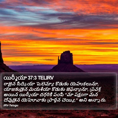 యిర్మీయా 37:3 TELIRV Bible Verse Image