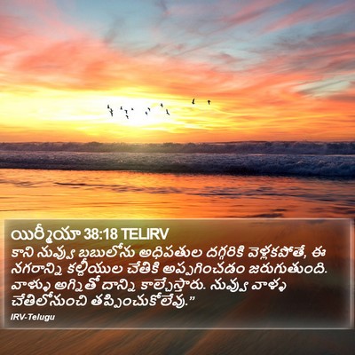 యిర్మీయా 38:18 TELIRV Bible Verse Image