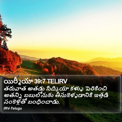 యిర్మీయా 39:7 TELIRV Bible Verse Image
