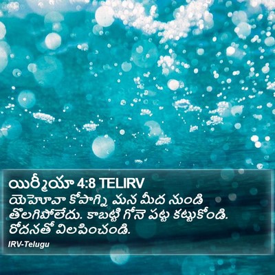 యిర్మీయా 4:8 TELIRV Bible Verse Image