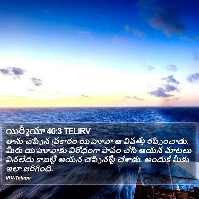 యిర్మీయా 40:3 TELIRV Bible Verse Image