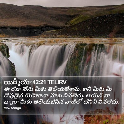 యిర్మీయా 42:21 TELIRV Bible Verse Image