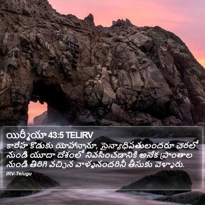 యిర్మీయా 43:5 TELIRV Bible Verse Image