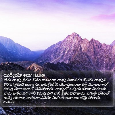 యిర్మీయా 44:27 TELIRV Bible Verse Image
