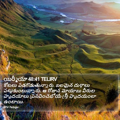 యిర్మీయా 48:41 TELIRV Bible Verse Image