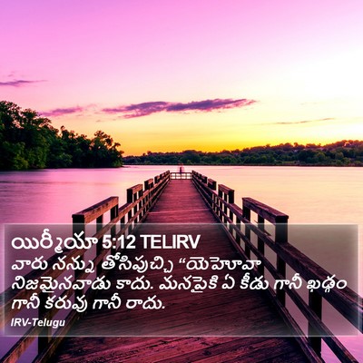 యిర్మీయా 5:12 TELIRV Bible Verse Image