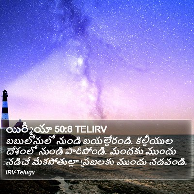 యిర్మీయా 50:8 TELIRV Bible Verse Image