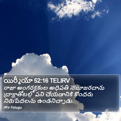 యిర్మీయా 52:16 TELIRV Bible Verse Image