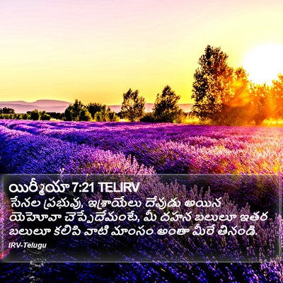 యిర్మీయా 7:21 TELIRV Bible Verse Image