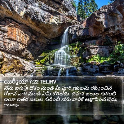 యిర్మీయా 7:22 TELIRV Bible Verse Image