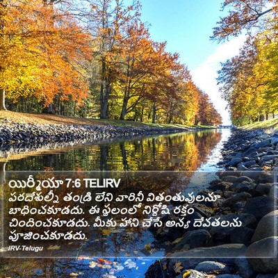 యిర్మీయా 7:6 TELIRV Bible Verse Image