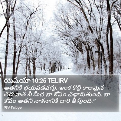 యెషయా 10:25 TELIRV Bible Verse Image