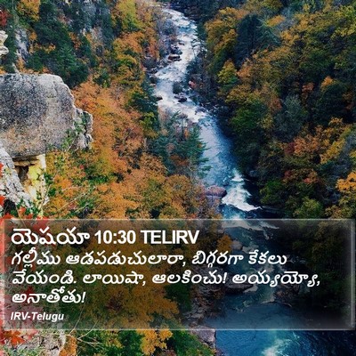 యెషయా 10:30 TELIRV Bible Verse Image