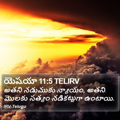 యెషయా 11:5 TELIRV Bible Verse Image