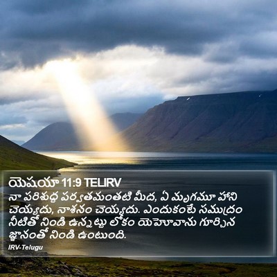 యెషయా 11:9 TELIRV Bible Verse Image