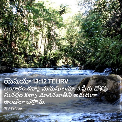 యెషయా 13:12 TELIRV Bible Verse Image