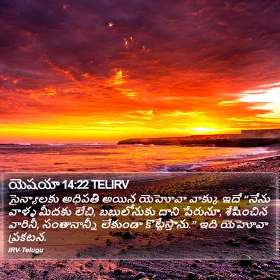 యెషయా 14:22 TELIRV Bible Verse Image