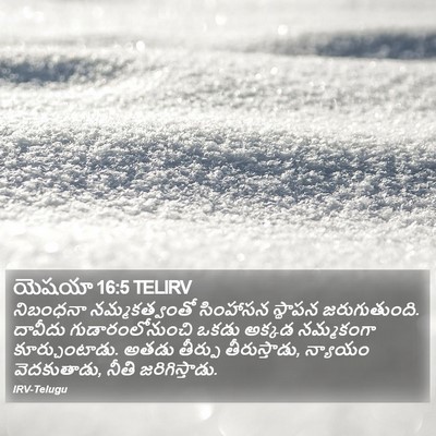 యెషయా 16:5 TELIRV Bible Verse Image
